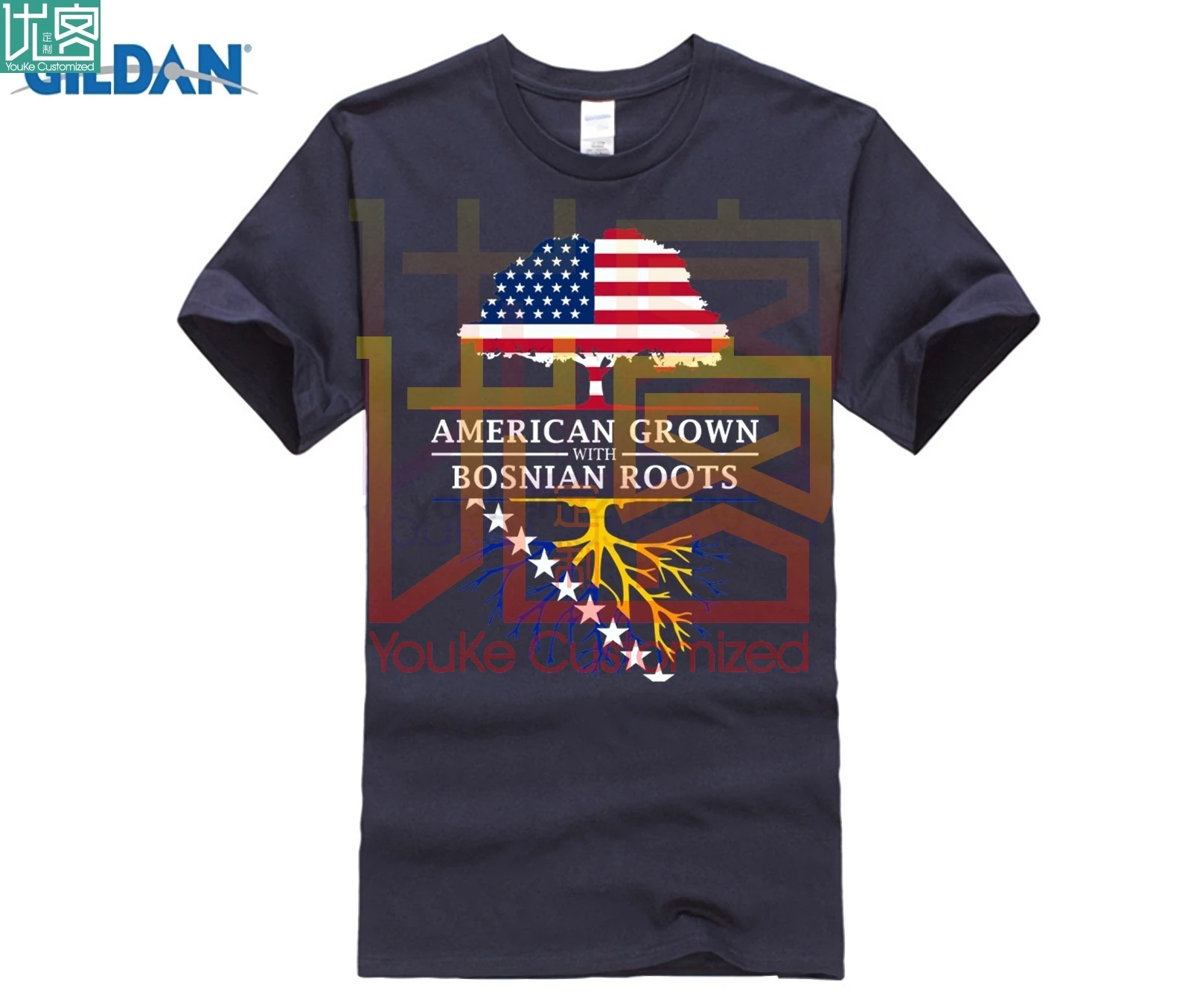 Рубашка с корнями американские выросшие боснийскими корнями-Босния и фото -