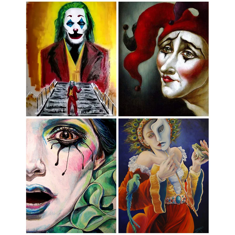 

Evil Clown 5DDIY Diamond Painting Full Diamond Kit Personalized Home Decoration Painting
