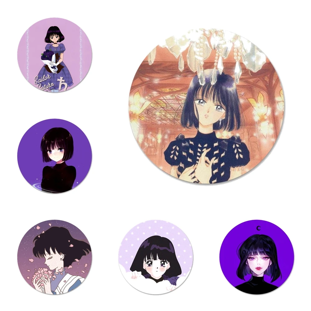 Значок значок Сейлор Сатурн томой Hotaru металлические значки для телефона