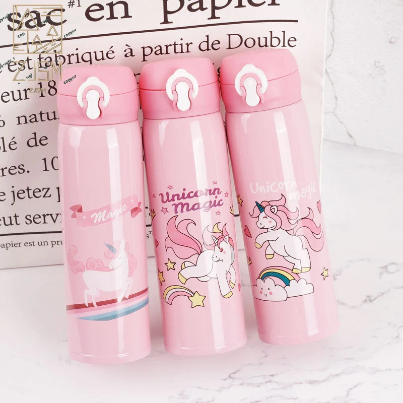 

500ml portable student heat insulation cups drink bottle stainles steel kids cup bottle school trip thermal cup