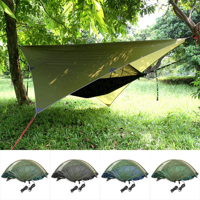 

Waterproof Canopies and Hammock Set Outdoor Camping Portable Sunshade Swing Bed Kit AC889