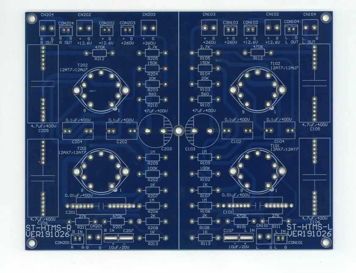 Стерео трубка предварительного усилителя Hifi печатная плата (улучшенная схема