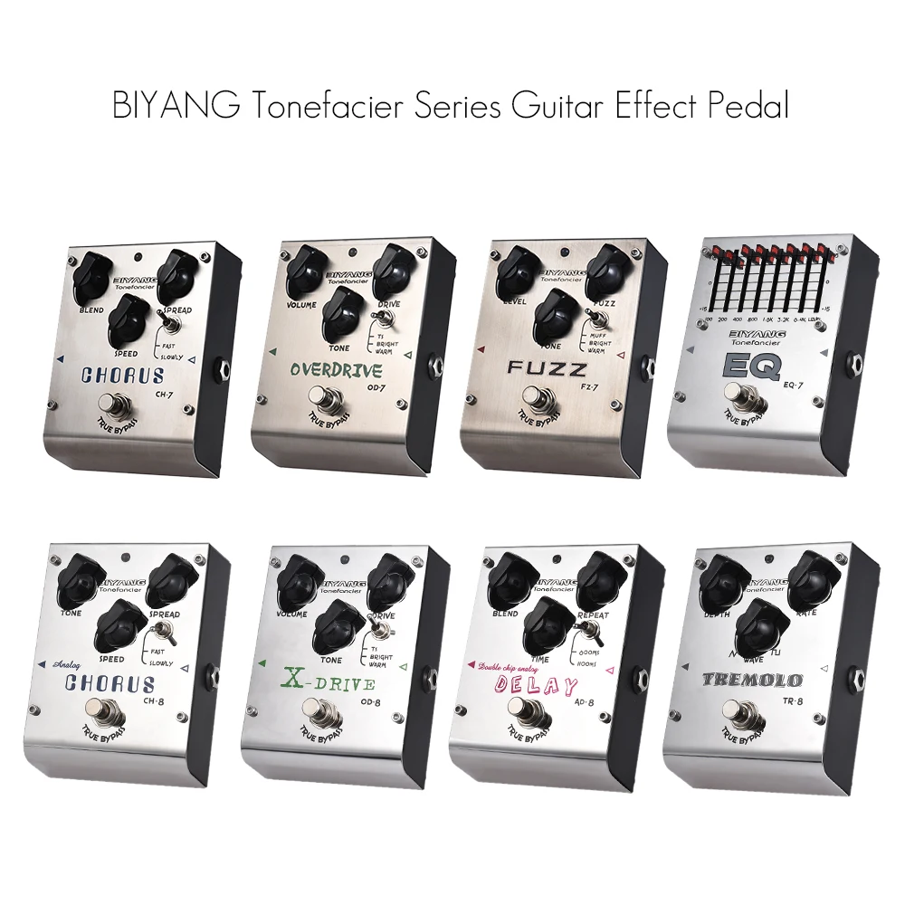 BIYANG FZ-7 Tonefacier Series 3 Modes Fuzz Guitar Effect Pedal True Bypass Full Metal Shell