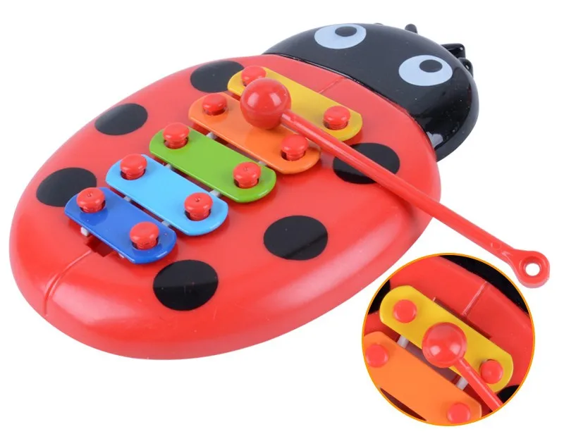 Пятицветная музыкальная игрушка Божья коровка Детские Музыкальные инструменты