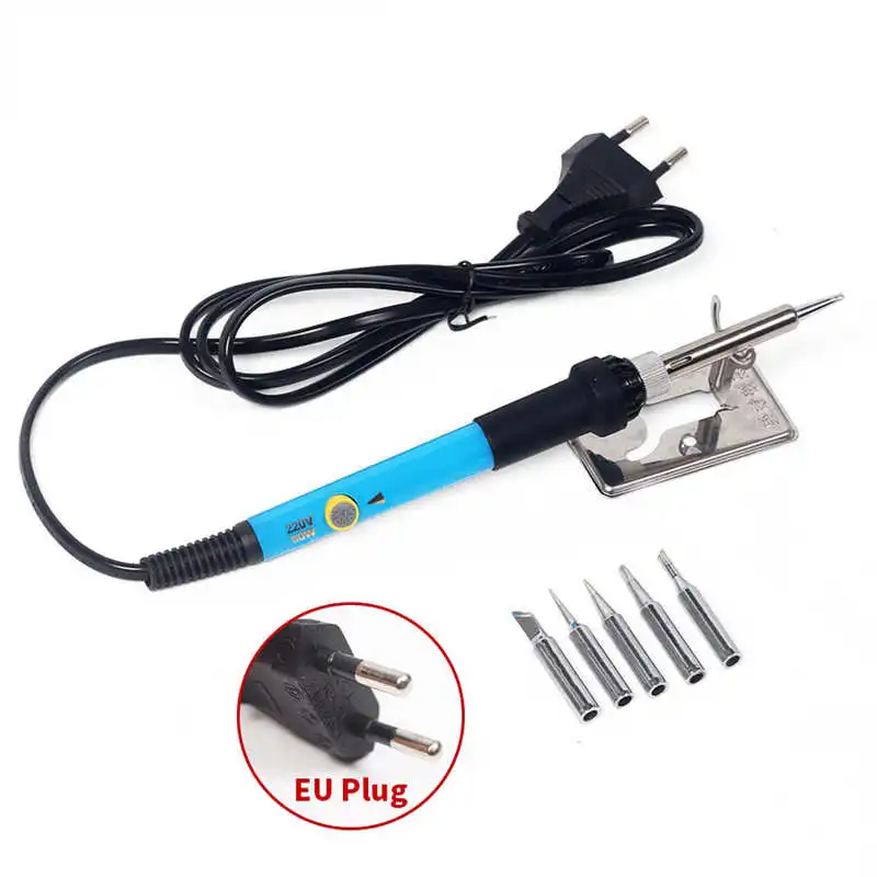 Электрический паяльник с регулируемой температурой и 5 наконечниками 110 В/220 В 60