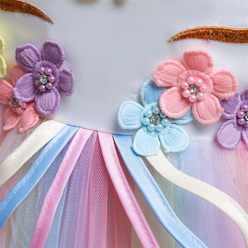 2021 дети девочки Единорог детское платье вечерние платья принцессы на день