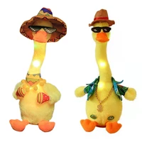 new electronic dancing ducks singing dancing repeat what you said funny early education toys knitted fabric plush toys