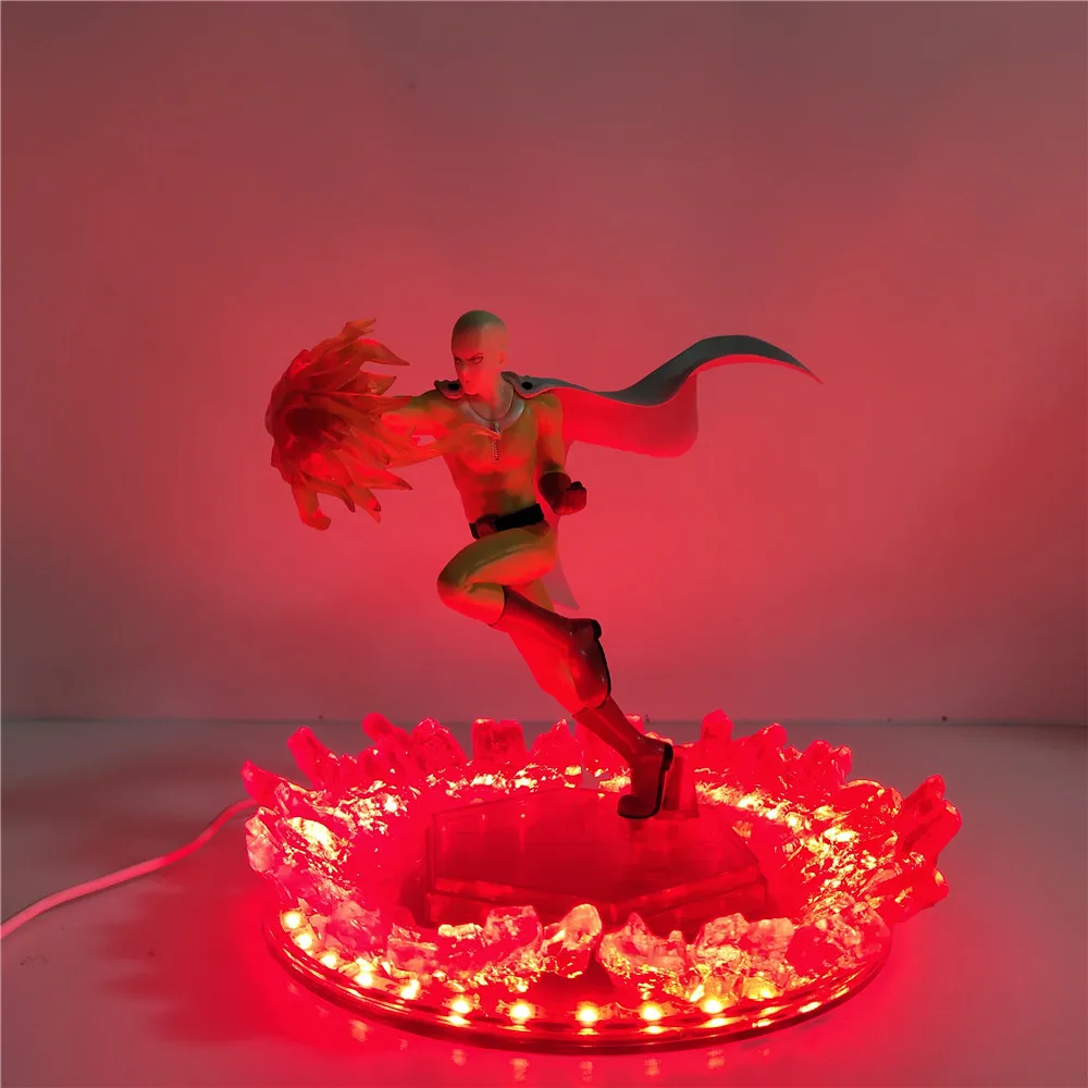 

One Punch Man LED Night Light Anime Figure Saitama Sensei Lamp Bedroom Model Luminaria Lampe Bedroom Decoration Lights Boy Gift