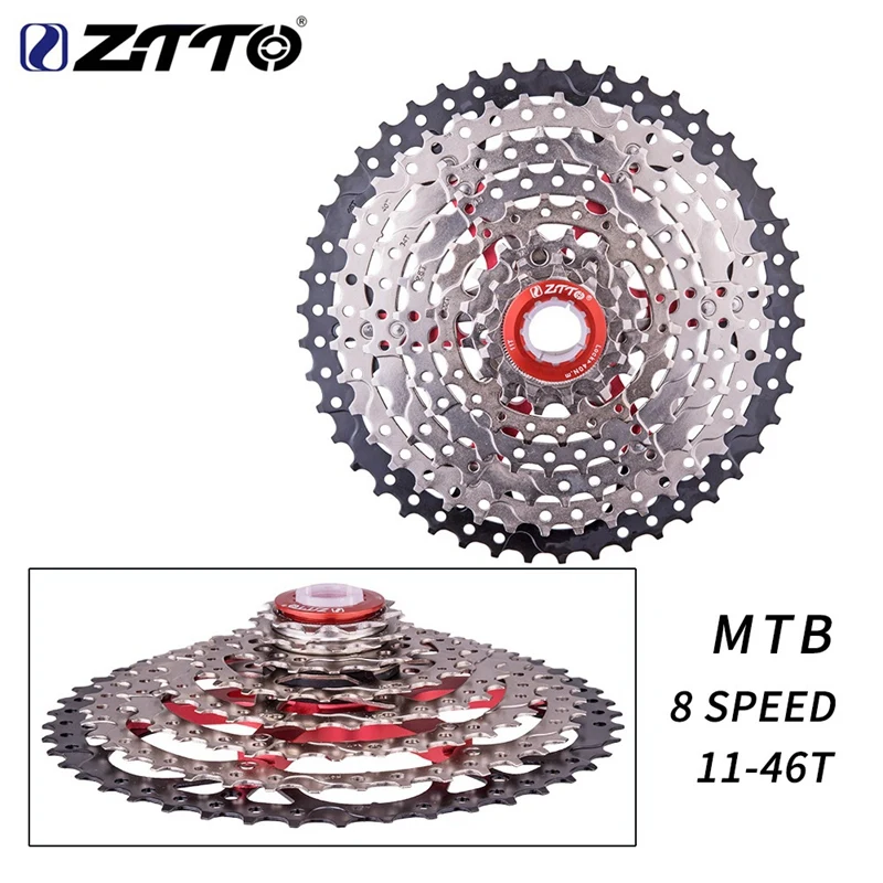 ZTTO 8 скоростей 11-46T велосипедная кассета MTB велосипед Freewheel Сверхлегкий Звездочка |