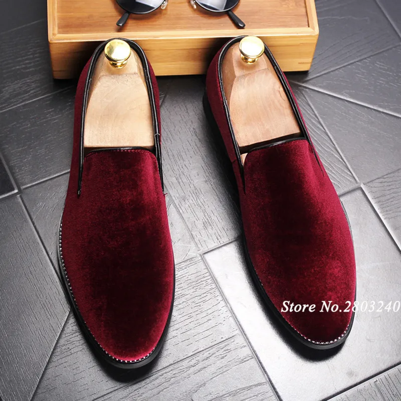 Новинка Мужские очаровательные бархатные Лоферы наивысшего качества с острым
