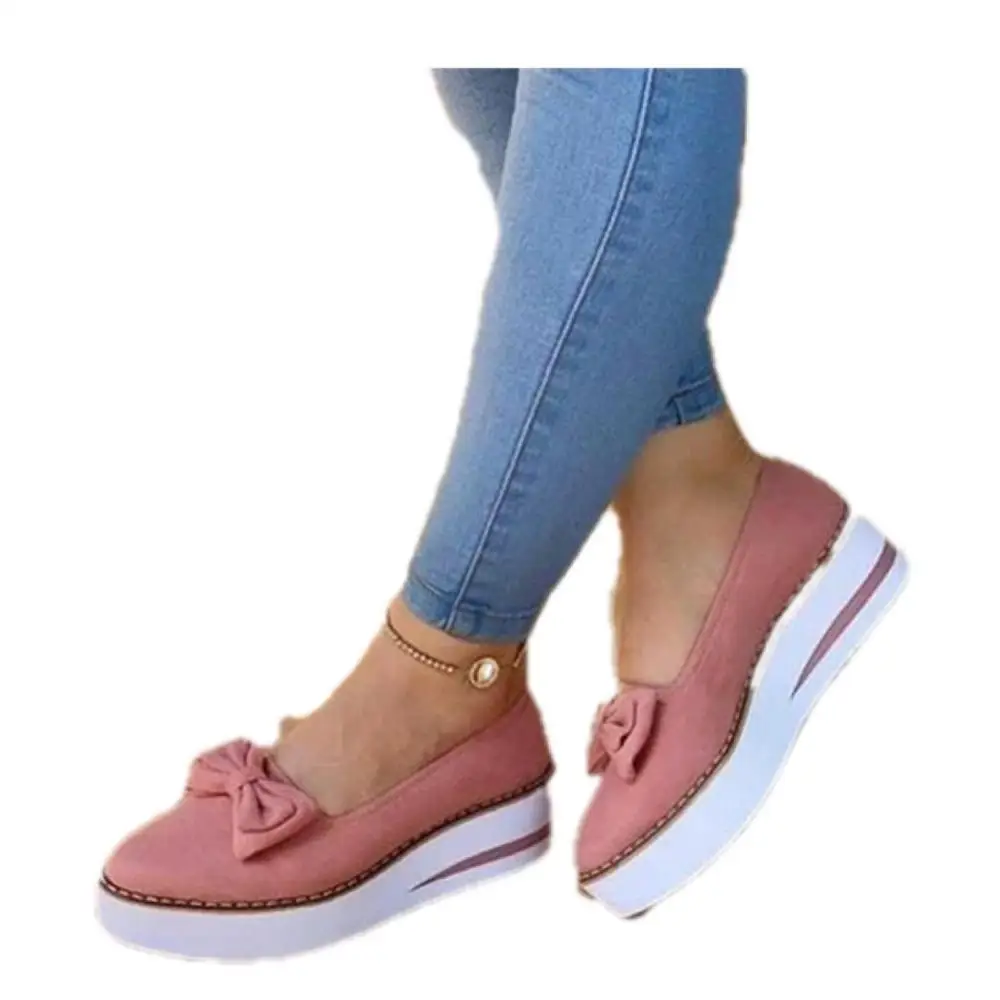 

Spring 2021 women's single shoes, leather breathable platform shoes, red bowknot festive women's shoes, fashionable wild shoes