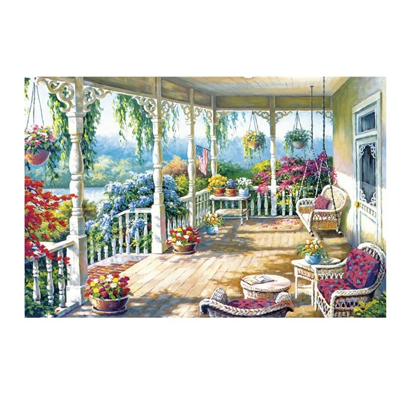

Forest landscape Garden Top Quality Chic Cross Stitch Kits 14CT Unprinted Embroidered Sewing Kit Art Handmade Home Decor
