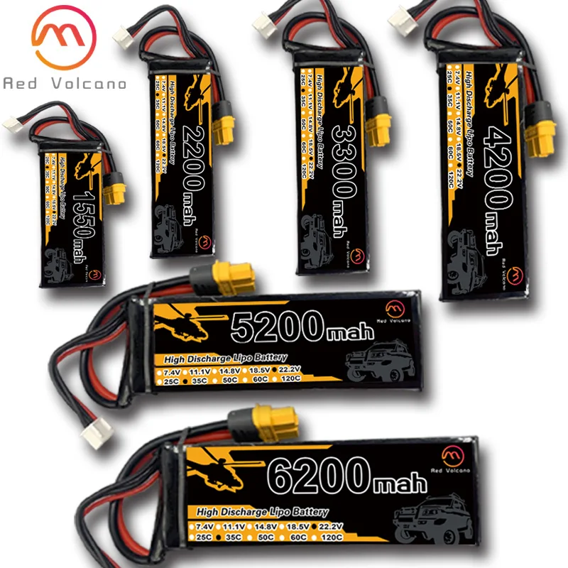 

6S 22.2V 35C 60C lipo battery 1300mah 1550mah 2200mah 2600mah 3300mah 4200mah 5200mah 6200mah