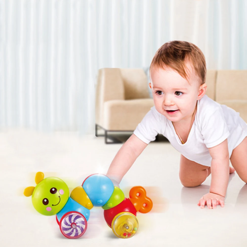 Новые детские игрушки милая маленькая гусеница Push погремушка обучающая игрушка