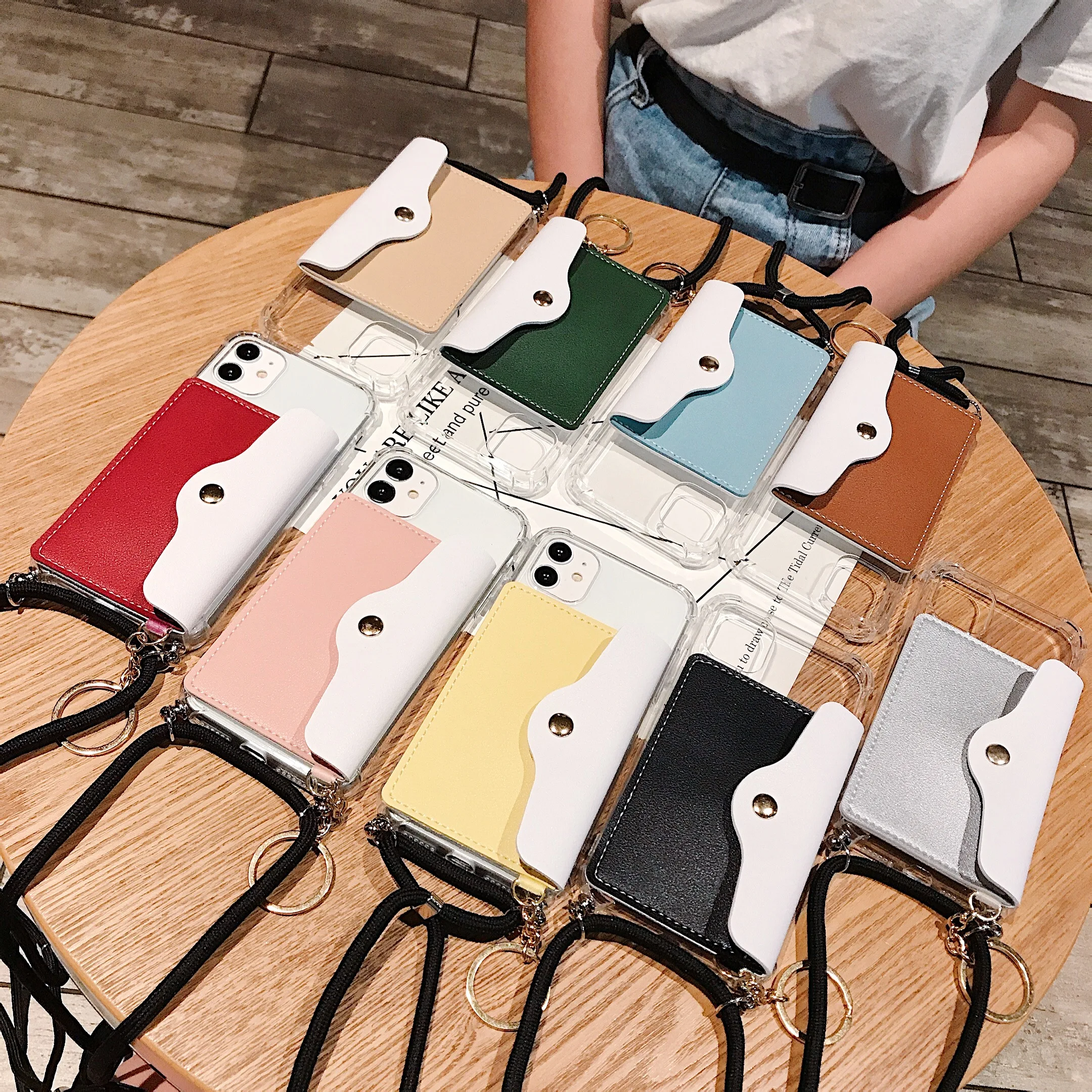 Чехол для телефона кредитной карты iPhone 11Pro XR X XS Max 7 8 6S Plus SE2020 мягкий прозрачный