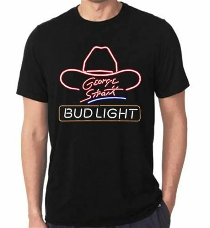 Новый George Strait вывеска Bud Light Размеры все Футболка США S M L XL 2XL 3XL Gp1 свободные