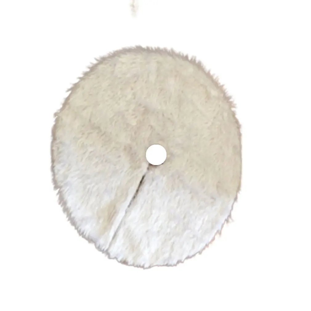 

Белая юбка для рождественской елки, плюшевый ковер из искусственного меха для рождественской елки, украшение для рождественской елки, ново...