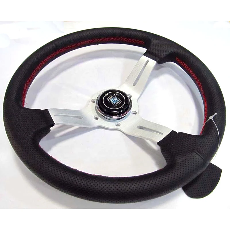 330 мм 13 дюймов серебристый цвет спицы Глубокая Тарелка Красная кожа ND тюнинг