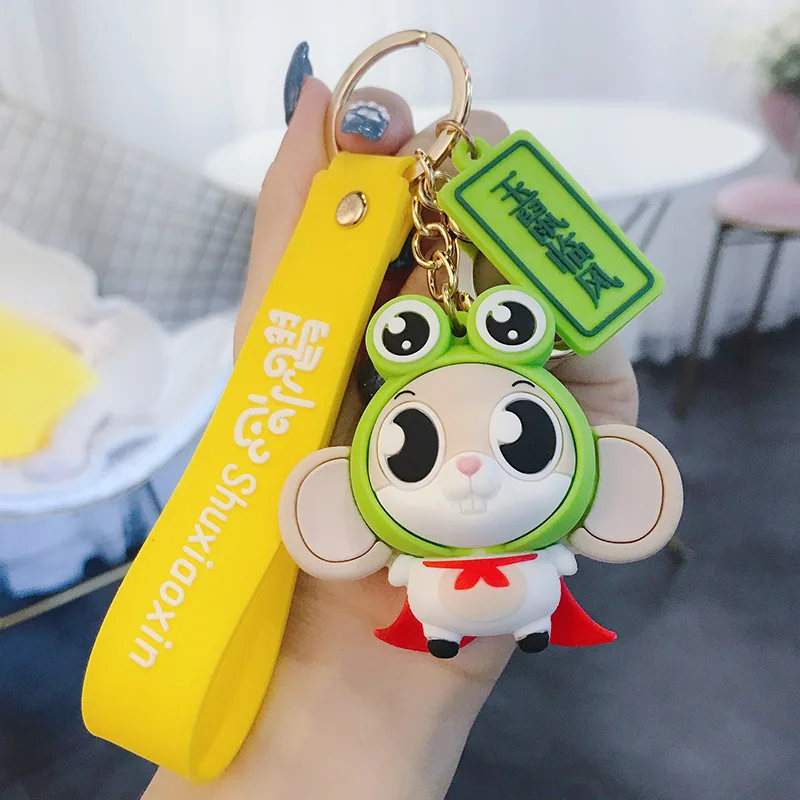 

Old man key ring mouse key ring tag key ring belt key ring bag pendant ornaments lover key ring children's toy gifts