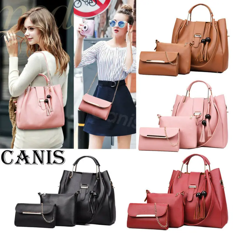 Модный женский кожаный кошелек 3 шт. сумка через плечо сумка-мессенджер