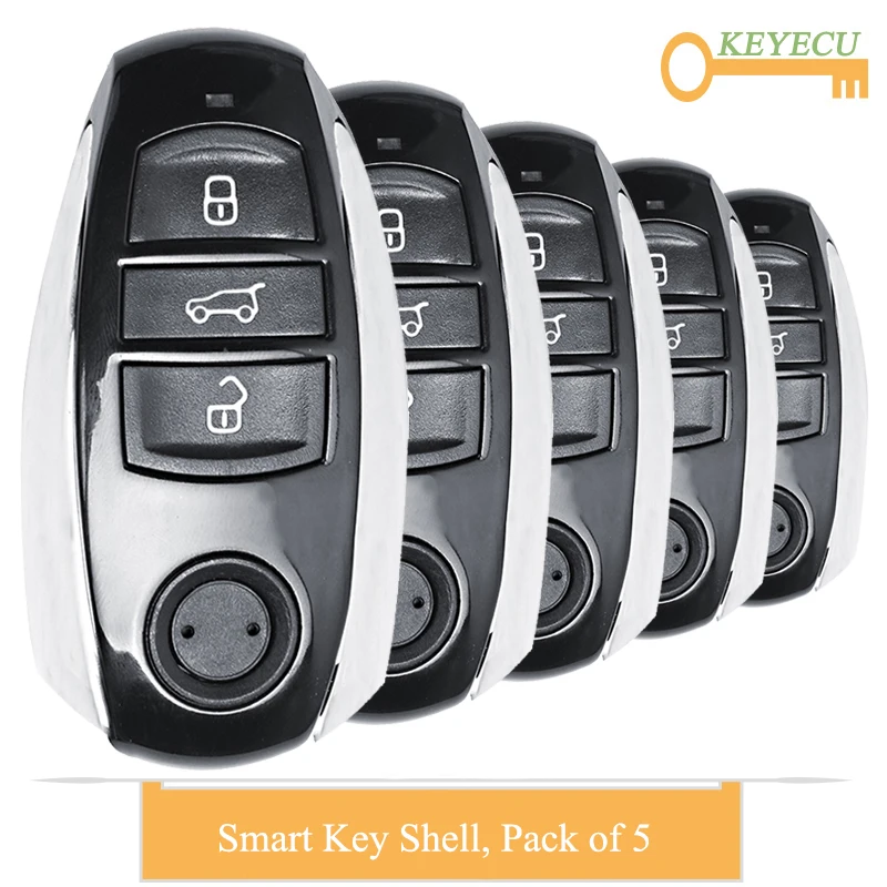 KEYECU 5 шт. смарт-чехол для автомобильного ключа дистанционного управления Volkswagen