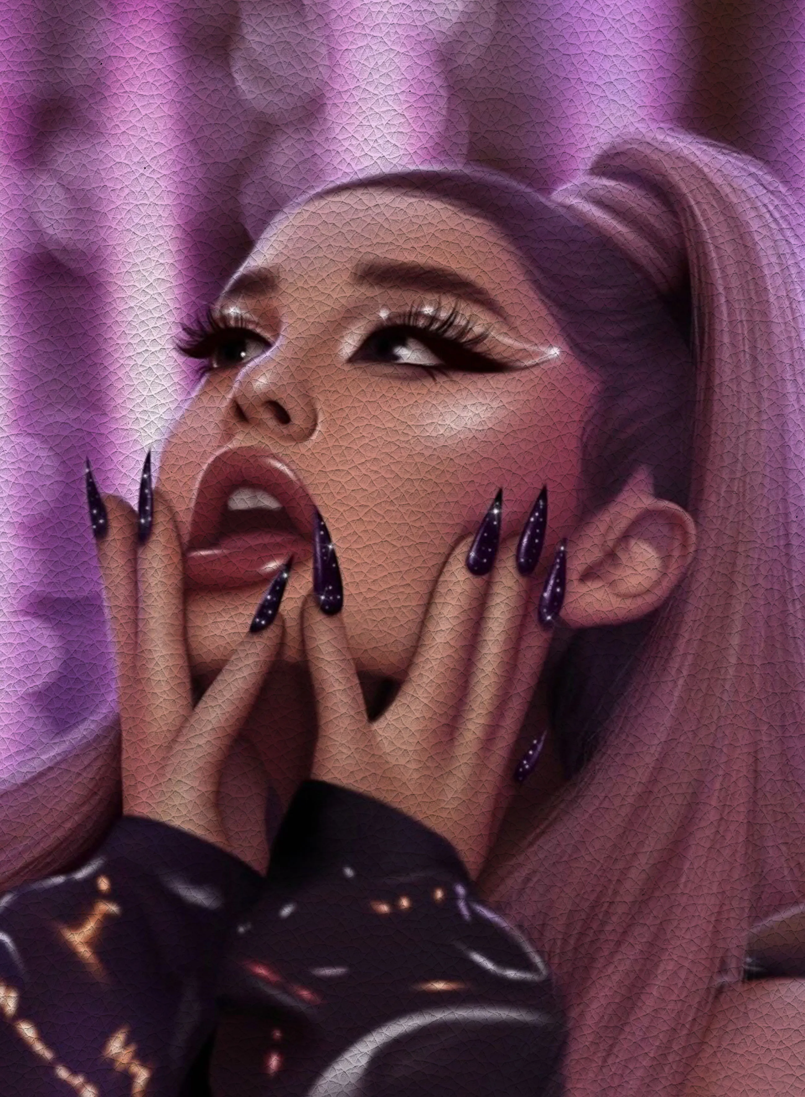 Искусственная кожа с принтом Арианы Гранде 22 х30 см | Дом и сад