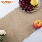 Винтажный джутовый декор, скатерть-Настольная дорожка из мешковины потертый, настольная дорожка из мешковины, для свадьбы, фестиваля, вечеринки, мероприятия, Рождественского украшения, 1 шт.