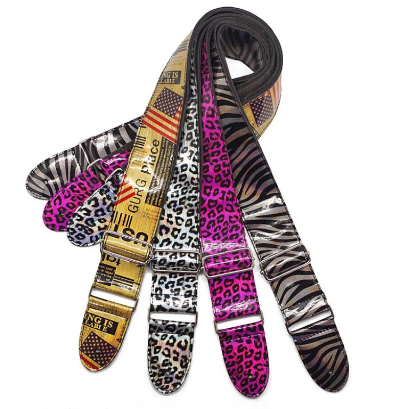 

Guitar Leather Guitar Strap PU Bass Electric Guitar Adjustable Embossed Belt For Musical Stringed Instruments Strap Accessories