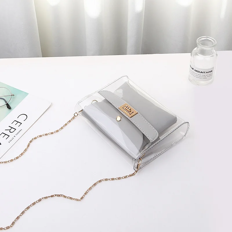 Женские сумки из ПВХ модная сумка прозрачная через плечо сумка-мессенджер