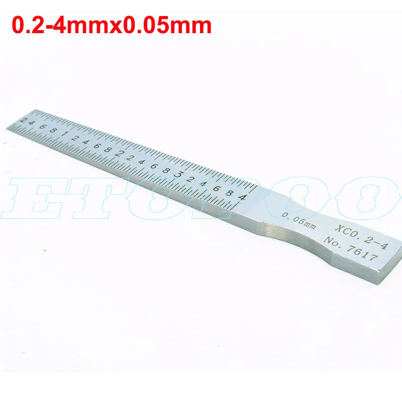 0.2-4mmx0.05mm 0,5-10 мм 1-15 мм 0,4-6 мм стальной клинообразный щуп Калибр трещина плоскость компоновка и измерительные инструменты клиновидный Калибр клиновидный штангенциркуль - Цвет: 0.2-4mmx0.05mm