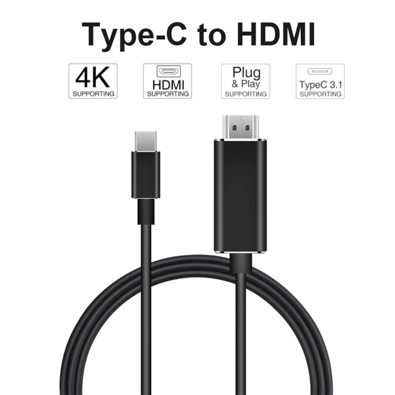 Usb type C к HDMI кабель 4K HDTV AV tv адаптер для IPad samsung ноутбуков монитор 2 м/6 футов|Кабели