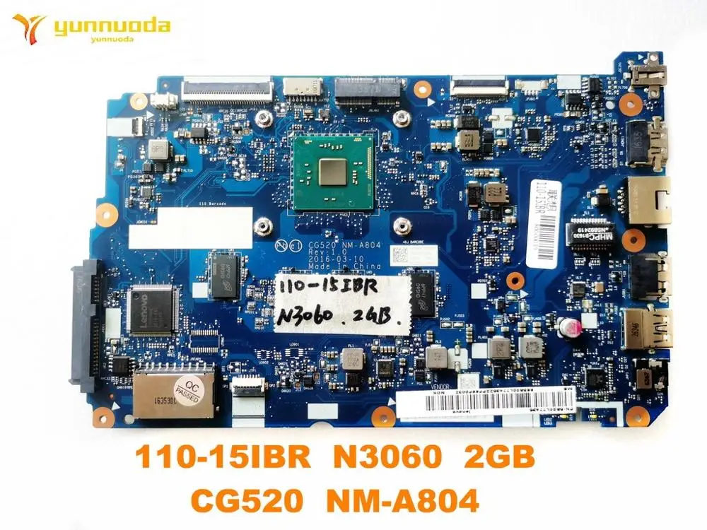 Оригинальный Для Lenovo 110-15IBR Материнская плата ноутбука N3060 2 Гб CG520 NM-A804 испытанное