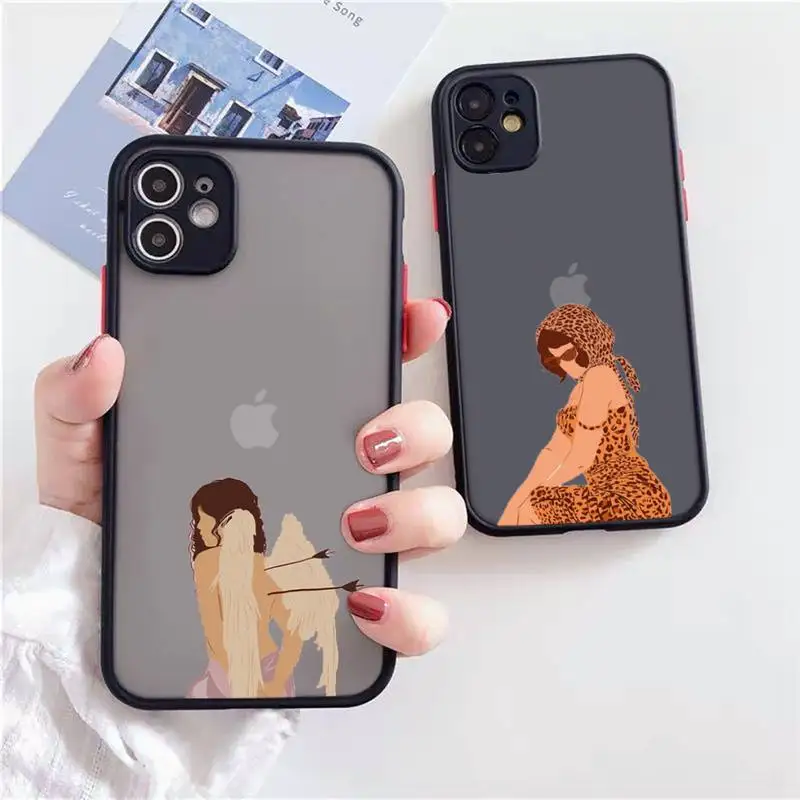 

Mandala Lace Flower Phone Case For iPhone 12 11 Mini Pro XR XS Max 7 8 Plus X Matte transparent Back Cover
