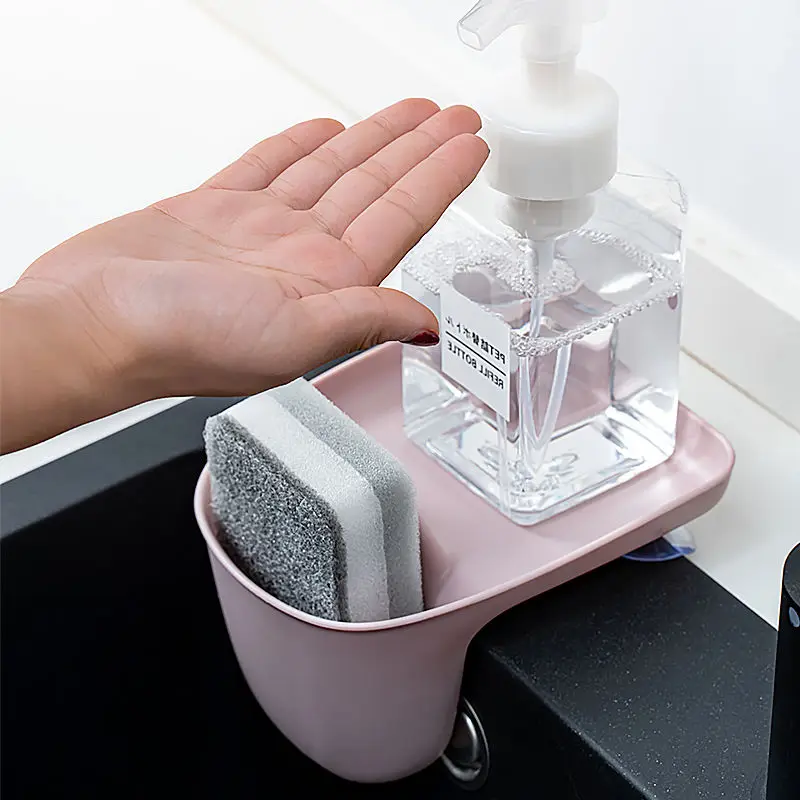 

Kitchen Hanging Basket Storage Rack Plastic Sink Sponge Holder Faucet Brief Shelf Sundries Organizer