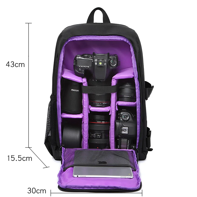 waterproof dslr camera backpack photo bag for sony alpha nikon camera canon bag olympus fujifilm xt20 x t2 xt10 xe3 xa10 xa3 xt2 free global shipping