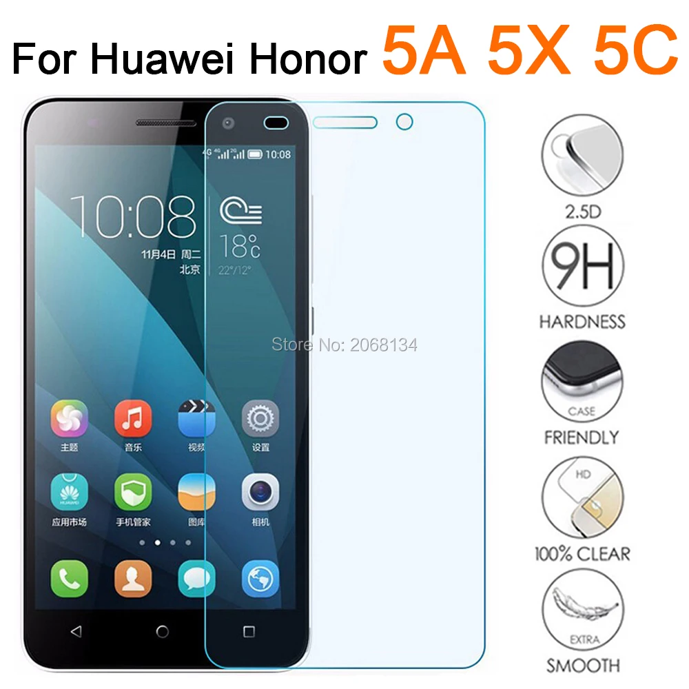 Защитное стекло для honor 5c huawei 5x 5a закаленное 5 c x a c5 x5 a5 Защитная пленка экрана honor5c