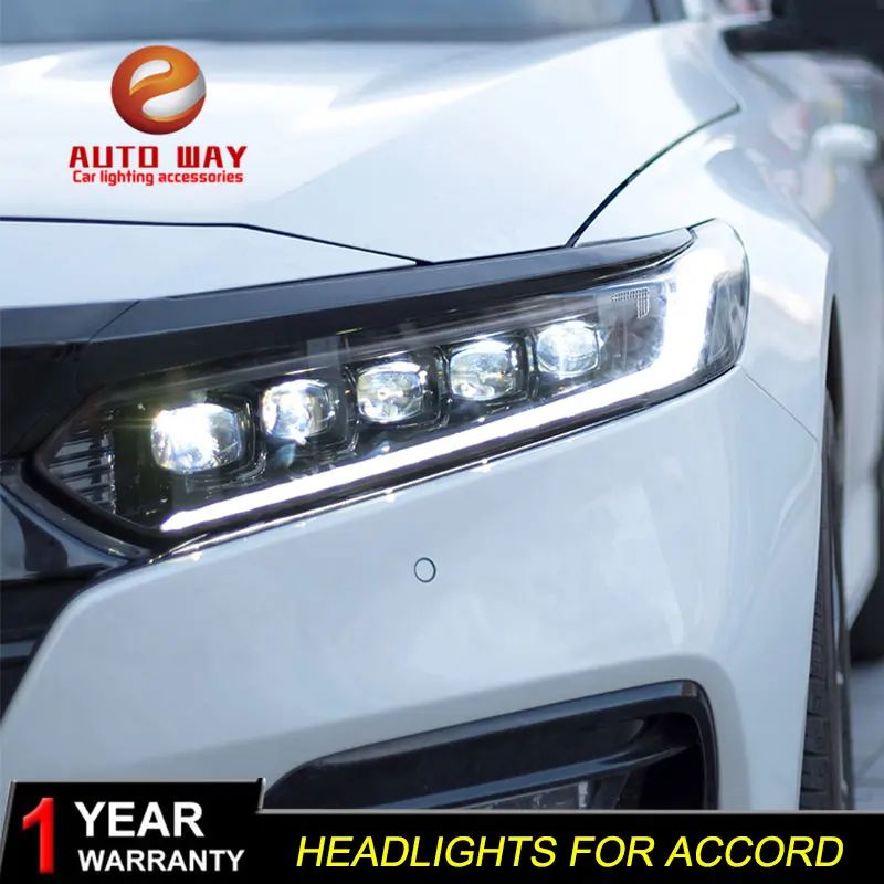 Тюнинг автомобилей чехол для фар Honda Accord G8 2018 фары Полный СВЕТОДИОДНЫЙ DRL ходовые