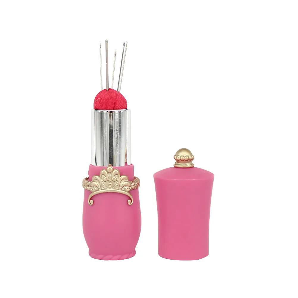 Storage Home Accessories Lipstick Shaped DIY Craft Knitting Tool Mending Rotatable Sewing Needle Holder Pin Cushion Handmade | Дом и сад
