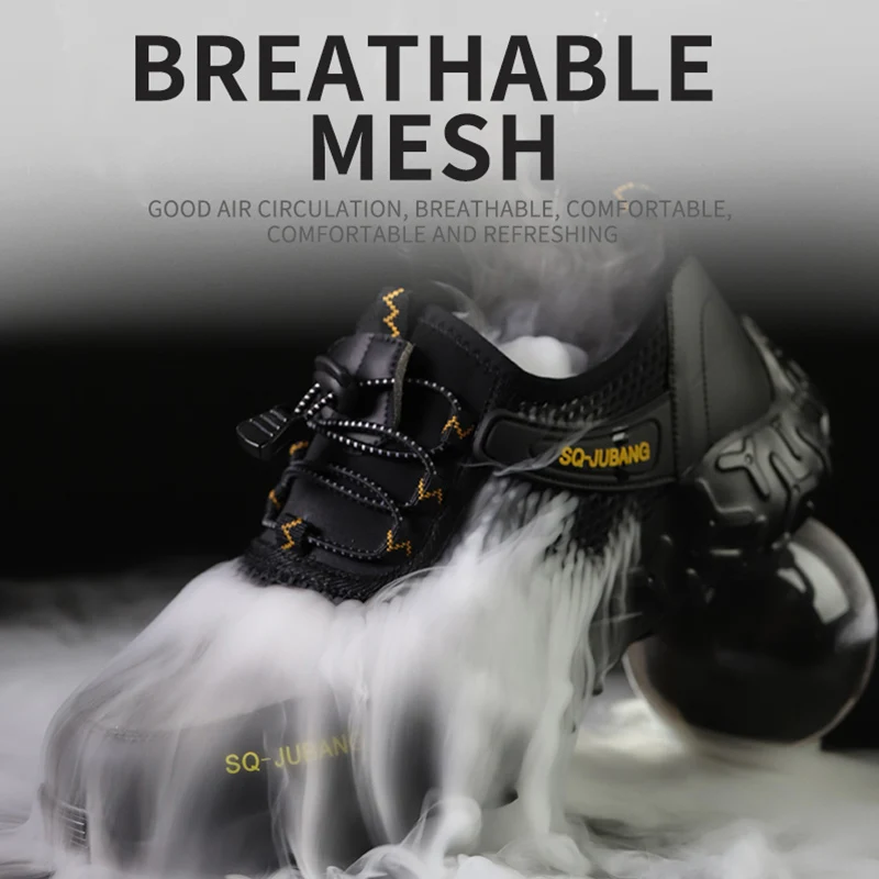 MWSC мужская летняя дышащая защитная обувь Мужская Рабочая со стальным носком