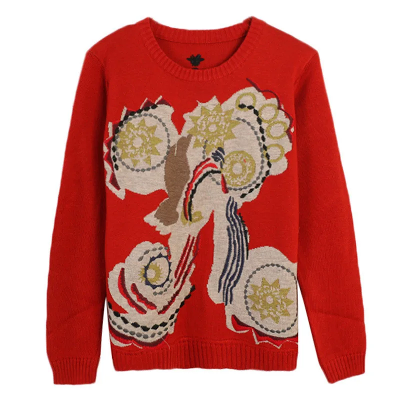 Женский джемпер женские свитера 2019 дизайнерский зимний свитер пуловер с круглым