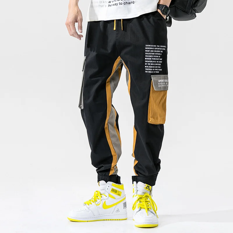 

PADEGAO New Product Overalls Pants Hiphop Cool Streetwear Trend Wild Loose Jogger Men Multi-pocket Men Pantalones Hombre PDG1610