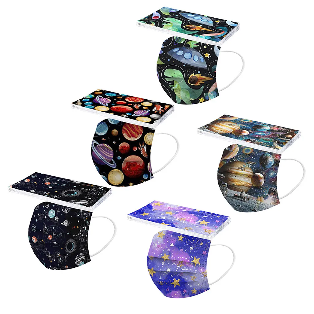 Маска одноразовая детская для лица мягкая дышащая Милая гигиена маска косплея на