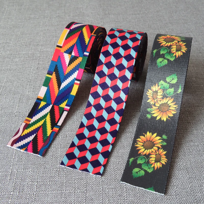 Лента с принтом для йоги и мешков лента ошейника домашних животных декоративный