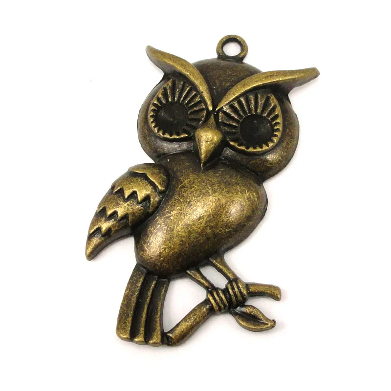 

5-100pcs - Antique Bronze Silver Gold Plated Owl Charms Owls Pendant
