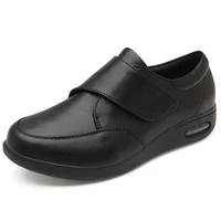 casual men medica diabetic sneakers swollen soft comfortable adjustable casual walking leather diabetic shoe