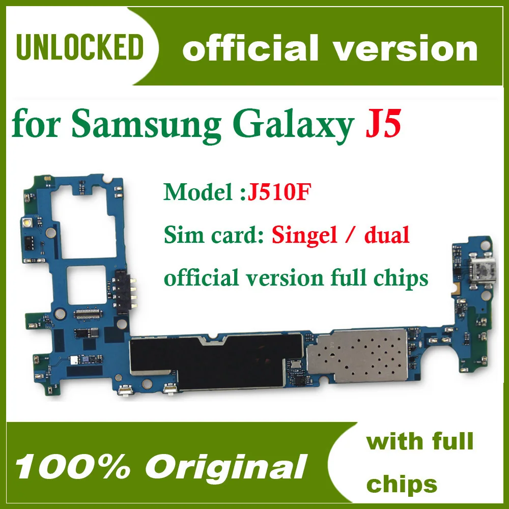 Материнская плата для Samsung Galaxy J5 J510F 100% оригинал разблокированная | Мобильные