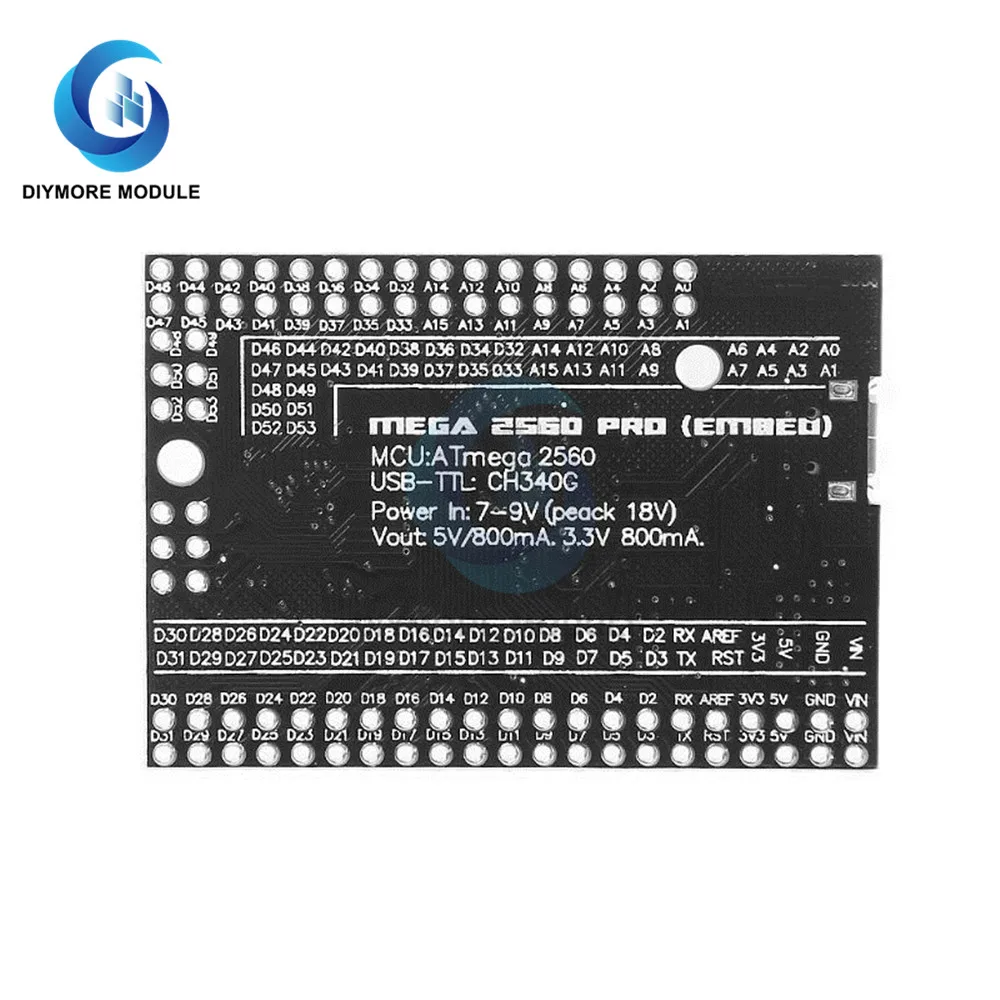 ATmega2560-16AU Mega2560 Pro CH340C Встроенная плата микроконтроллера последовательный порт SPI