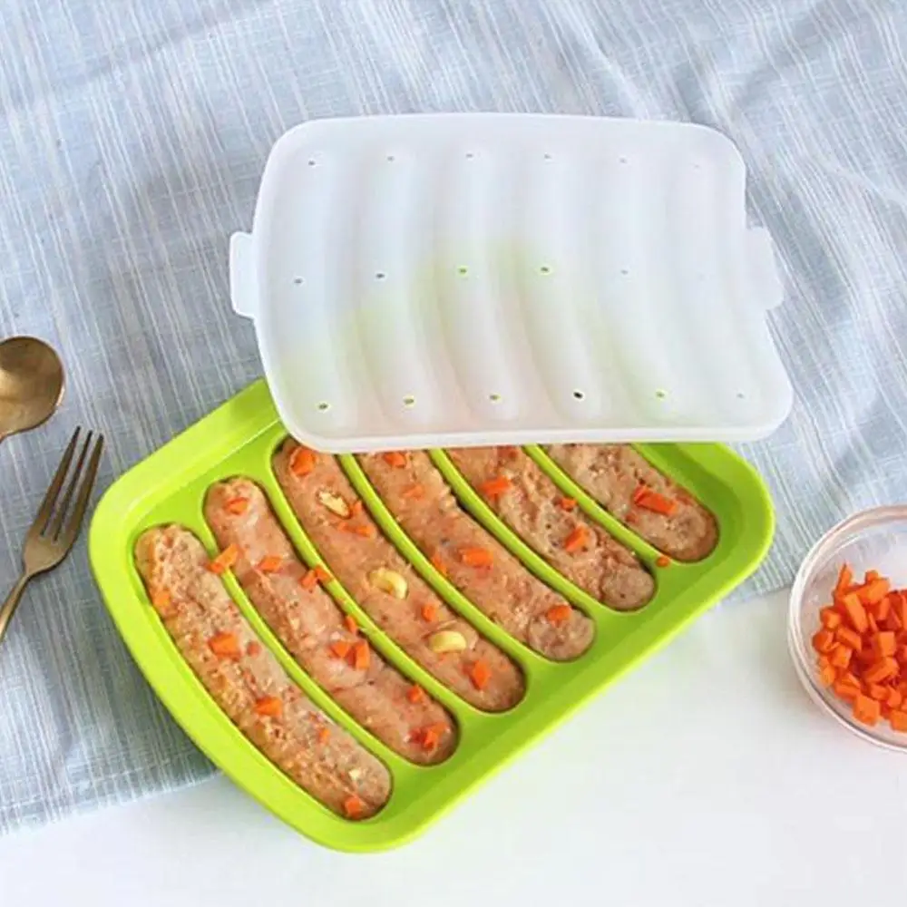 1 шт. силиконовая форма для приготовления сосисок 6 в 1|Машина пирожков| |