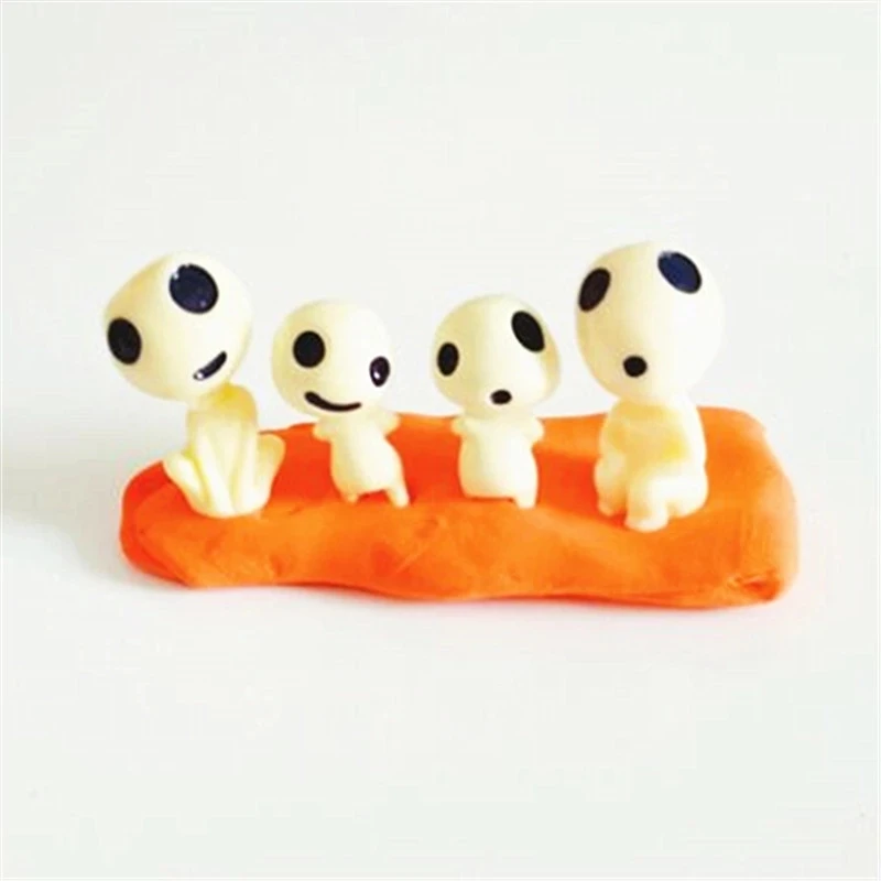 

Wholesale 20pcs Hayao Miyazaki Princess Mononoke Stand Sitting Tree Elves Spirit Kodama Gardening Potted Decor PVC Figure Toy