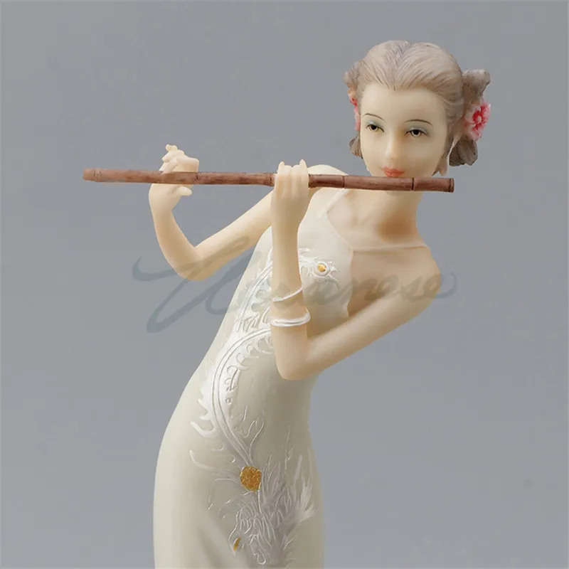 Флейта в китайском стиле для женщин Художественная Скульптура женская фигура